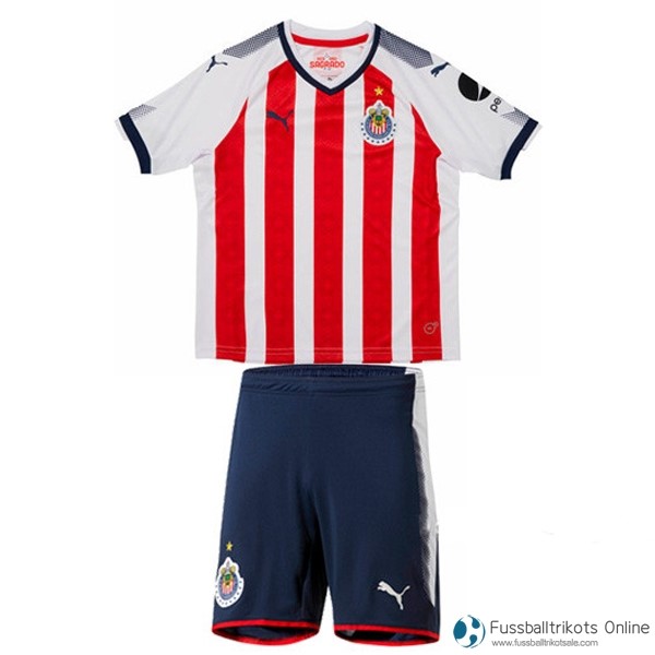 CD Guadalajara Trikot Kinder Heim 2017-18 Fussballtrikots Günstig